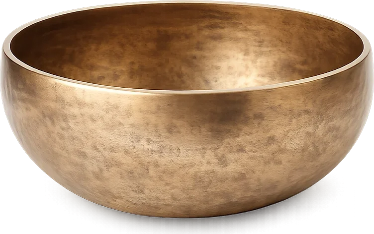 A hand-hammered ANURAVA bell-metal singing bowl
