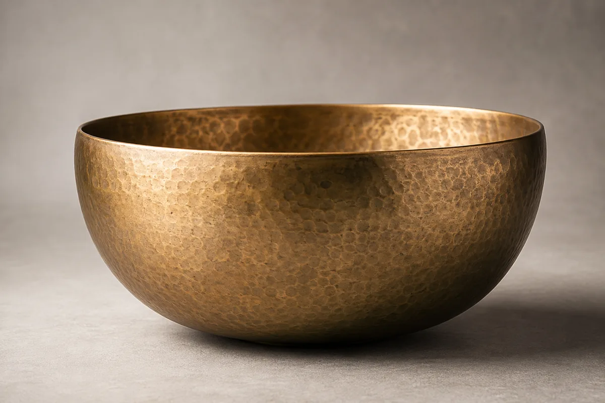 Handmade Hammered Singing Bowl — hand-forged bell-metal singing bowls, ANURAVA